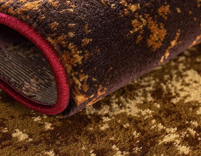 Unique Loom Barista Collection Area Rug - Kouillou (2' x 8' Runner, Multi/ Brown)