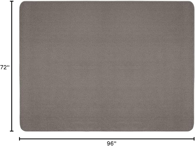 House, Home and More Skid-Resistant Carpet Indoor Area Rug Floor Mat - Gray - 6 Ft X 8 Ft - Non Slip Rubber Backing, Stain Resistant, Dog Friendly, Living Room Bedroom Kitchen Entryway