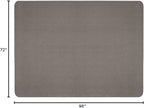 House, Home and More Skid-Resistant Carpet Indoor Area Rug Floor Mat - Gray - 6 Ft X 8 Ft - Non Slip Rubber Backing, Stain Resistant, Dog Friendly, Living Room Bedroom Kitchen Entryway