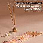 Folkulture Incense Sticks (75 Sticks) |8" French Vanilla Incense Sticks For Meditation, Aromatherapy, Valentines Day Gifts For Her | No Charcoal,Organic, Non Toxic, 45 Min, Long Burning Insence-Sticks