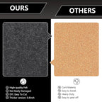 8 Packs White Hexagon Felt Pin Board, 12" Bulletin Board with 30 Push Pins, Felt Board for Home Kitchen Office Decor, Self-Adhesive Corkboard Tiles for Walls School Message Photos Memos