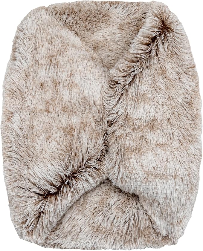 Ottoman Pouf Unstuffed Round Foot Rest Poof Ottoman No Filler Floor Foot Stool Pouf Bean Bag Cover with Storage for Living Room Bedroom Snow Coffee