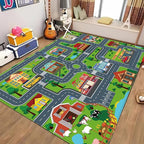 Kids Car Playmat, Kids Rug for Playroom Car Mat Town City Road Traffic Rugs, Play Mat for Floor, Extra Large Boys Kid Car Track Play Rug (Style Four, 78.7X 59 INCH)