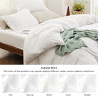 Bedsure Duvet Cover King Size with Fitted Sheet - 4 Pieces Prewashed Cotton-Like Extra Soft Bedding Set, Includes 1 Duvet Cover 104x90 Inches with Zipper Closure, 2 Pillow Shams, 1 Fitted Sheet, White
