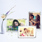 Acrylic Photo Frames,3.5x5'' Double Sided Magnetic Picture Frame, Desktop Frameless Postcard Display