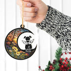 LOVELYPOD DIY Dog Ornament Suncatcher Memorial Gifts for Dog Lovers, A Black Dog with Wings on Window Hangings Suncatcher, Loss of Dog Sympathy Gift, Remembrance Gifts in Memory Dog (4 Inches)