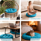 Tiita Outdoor Cushions Square Floor Pillow Thicken Tufted Seat Pad Large Floor Cushion for Yoga Meditation Living Room