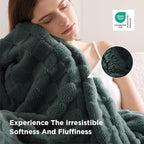 Bedsure GentleSoft Twin Blanket for Bed Dark Green - Super Soft Cozy Blankets for Women Men Girls, Cute Fuzzy Fleece Throws for Bedroom Couch, 60x80 Inches