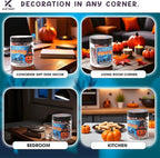 Positive Pumpkin Jar for Women & Teens, Decorative Jar with 60 Uplifting Messages, Non-Lighted Pumpkin Jar for Desk & Shelf, Fall Gift Basket Idea