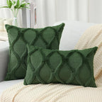decorUhome Spring Euro Sham Throw Pillow Covers 26x26 Inch Set of 2, Soft Plush Faux Fur Wool Forest Elf Couch Pillow Covers, Decorative Neutral Pillow Cases for Bed Sofa Living Room Home Decor