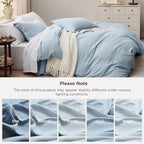 Bedsure Celestial Blue Twin Duvet Cover - 2 Pieces Prewashed Extra Soft Bedding Set, Includes 1 Duvet Cover Twin Size 68x90 Inches with Zipper Closure & 1 Pillow Sham, Comforter Not Included