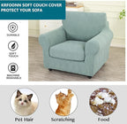 KRFOONN 2 Piece Chair Covers Printed Sofa Covers Couch Covers Washable Armchair Sofa Couch Slipcover Furniture Protector with Elastic Bottom for Living Room (Armchair, 68), Small