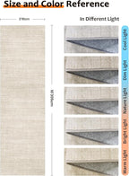 Art&Tuft Kitchen Runner Rug Non Slip - 3x10 Runner Rug for Hallway, Low-Pile Soft Distressed Washable Rug Runner for Bedroom Bathroom Laundry Living Room, Beige