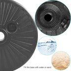 Outdoor Umbrella Base Stand, Water/Sand Filled Patio Umbrella Stand, Heavy Duty Umbrella Holder, Round Umbrella Base, Black