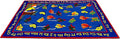 KIDCARPET.COM Lazy River Fishing Rectangle Classroom Rug | Bordered Area Rug for Preschool Daycare Learning, 6' x 8'6"