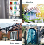 12inch Hanging Crystal Prism Suncatcher Window Garden Decoration Ornament for Christmas Tree Rainbow Glass Beads Chain Pendant Crystal Wind Chimes