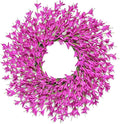 26 Inch Spring Wreaths for Front Door Large Spring Door Wreath Easter Valentines Wild Floral Summer Wreaths Outside All Season for Farmhouse Porch Wall Wedding Living Room Home Decor(Rose Red)