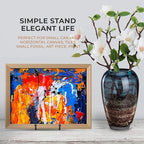 TR-LIFE Plate Stands for Display - 4.5 Inch Plate Holder Display Stand + Metal Frame Holder Stand for Picture, Decorative Plate, Book, Photo Easel