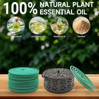 Large Citronella Incense coils and Coil Incense Holder, Made from Natural Plants, Suitable for Outdoor, Living Room, Terrace use (24 Coils and 1 Coil Incense Holder)