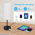 Unicozin 17Inch Table Lamp, 3 CCT 3000K/4500K/6500K & RGB Color Changing, Stepless Dimmable Bedside Lamp for Reading, Ambience Nightstand Light for Home Decor Party, White Shade