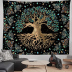 XGXL Life Tree Tapestry - Bohemian Hippie Wishing Tree Tapestries Psychedelic Wall Carpet Mystic Aesthetic Wall Tapestry for Living Room Bedroom