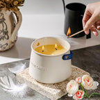 Candles for Home Scented - Scandinavian Style 3 Wick Candle - 30 Hours Long-Lasting Ceramic Candle Jar - Soy Candles Non Toxic with Minimalist Design - Summer Night