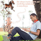 JOBOSI Horse Wind Chimes, Horse Room Garden Patio Decor, with S Hook Flamingo Decor Gifts, Gifts for mom Women Grandma Friends Mother