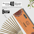 Raajsee Cedar Incense Sticks, 100%-Natural Charcoal Free Organic Non Toxic Clean Burning Handmade Insence Sticks 100 gm Pack, Meditation Gifts – Spritual Cleansing