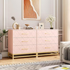 GarveeHome Wooden Dresser for Bedroom, Dressers & Chest of Drawers with 3 Drawer, Wood nightstand for Storage and Organization (Pink)