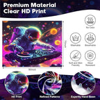 NYZE Astronaut Space Tapestry for Bedroom, Music Wall Tapestry, Party Decor Glow in the Dark Room Decor Tapestries, Cool Galaxy Planet Wall Hanging, Wall Hanging for Room Dorm 90in×70in
