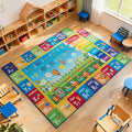 ST. BRIDGE Educational Kids Area Rug 5x7 Feet, Non Slip Play Mat Learning with ABC Alphabet, Numbers & Animals for Preschool Toddler, Soft Washable Carpet for Playroom Nursery Classroom Bedroom