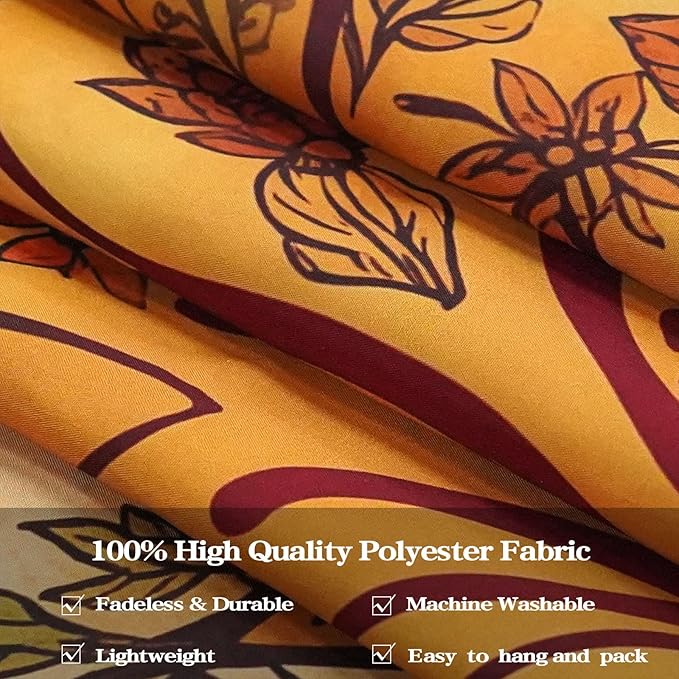 Accnicc Boho Mandala Floral Tapestry Vintage Bohemian Indian Tapestries for Bedroom Aesthetic Retro Orange Yellow Flower Large Tapestry Wall Hanging for Dorm Living Room Decor 80 x 60 Inch