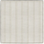 Homepop Home Decor Classic Square Storage Ottoman with Lift Off Lid | Ottoman with Storage for Living Room & Bedroom, Marigold Pinstripe Cream Fabric