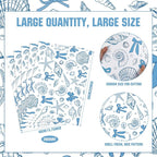 BBTO 20 Sheet Scented Drawer Liners for Dressers 15.8" x 22" Scented Fragrant Cabinet Paper Liners Non Adhesive Drawer Paper Mats for Bedroom Home Closet Shelves(Ocean)
