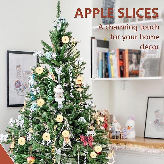 Apple Slices, Dried Apples,7.05 oz /200g,No Added Sugar, Gentle Sweet-Non-Cloying, Concentrated Apple Flavor & Nutrition, Simmer Pot Mix, Simmer Pot Potpourri, for Home Decor, Sweet Wishes, Resealable Bag
