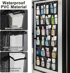 Over The Door Shoe Organizer - Space Saving Shoe Rack for Closet Door with 24 Crystal Clear Pockets and Metal Hooks, Shoe Holder Back of Door Organizers for Shoes, Hanging Shoe Organizer (Black)