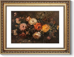ARPEOTCY Vintage Gold Framed Wall Art Decor, 11x14 Inch Floral Picture Print Artwork, Fall Wall Art for Living Room Bedroom Office, Retro Autumn Bathroom Decor Aesthetic