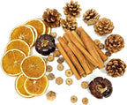 Fall Potpourri Bowl Filler with Mini Pumpkin, Cinnamon Stick, Dried Orange Slices, Pine Cone-Perfect for Farmhouse Harvest Christmas Thanksgiving Autumn Halloween Fall Potpourri