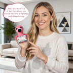 Mini Positive Flamingo Crochet Gifts, Birthday Gifts for Women Men Handmade Presents, Inspirational Small Animals Cute Flamingo, Emotional Cheer Up Funny Decor (Awesome)