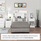 Prepac Astrid 6 Drawer Double Dresser for Bedroom, Wide Chest of Drawers, Bedroom Furniture, Clothes Storage and Organizer, 15.5" D x 47.5" W x 26.85" H, White