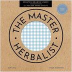 The Master Herbalist Fragrant Fresh Linen SCENTED DRAWER LINERS in a DUCK EGG BLUE GINGHAM Design | Pack of 5 Sheets | Contains Essential Oils | MADE IN THE UK.