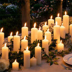 Pillar Candles Bulk Set - Unscented, Smokeless, Dripless | 3 Sizes: 2x3, 2x6, 2x8 Inches | Ideal for Weddings, Christmas & Home Decor (72, Ivory White)