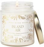 Sweet Water Decor Island Air Patterned Candle – Soy Candles with Tropical Fruits, Sugared Oranges, Limes – 40 Hour Burn – 9oz Clear Glass Jar – Summer Candles for Home Decor