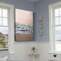 Renditions Gallery Canvas Nature Wall Art Modern Paintings Decorations Sandy Wavy Shore Romantic Scenic Wall Hanging Artwork Prints for Bedroom Living Room Office Kitchen - 32"x48" LT06