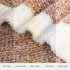 WRENSONGE Throw Blanket Cationic Dyeing Burnt Orange Soft Cozy Fluffy Warm Hand Made Weave Throw Blankets for Couch, Sofa, Chair, Bed, Camping, Picnic, Travel Lightweight Bed Blanket - 60"*80"