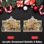 Personalized Hair Salon Christmas Ornament 2025, Custom Name Acrylic Ornament, Holiday Tree Decoration, Gift for Hairdresser & Stylist
