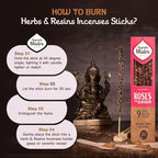 Sagrada Madre 9 pcs Wildly Harvested - Rose & Olibanum/Frankincense Incense Sticks, 7" Long - Thick Aromatic Incense Sticks (45-55 min Burning Time) to Neutralize Negative Energies & Harmonizing Space