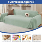 Couch Cover for Dogs, 78"x118", Washable Couch Covers for 2 Cushion Couch Sofa, Sectional Couch Covers L Shape, Couch Cover Blanket, Non Slip Sofa Slipcovers for Living Room, Light Green