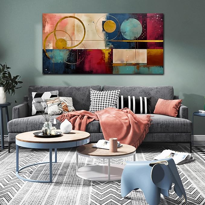 Abstract Canvas Wall Art Modern Living Room Bedroom Home Office Wall Decor Dark Color Abstract Picture Framed Canvas Prints Ready to Hang Size 30x60
