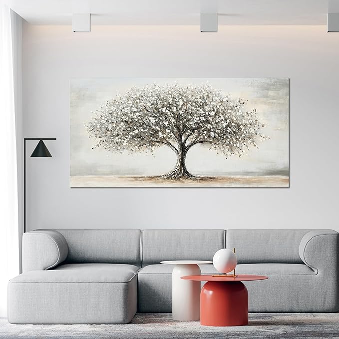 AIXMGSJS Canvas Wall Art Decor Tree of Life Art Modern Black and White Art Prints Canvas Art Wall Decor Artwork for Walls Decorations Pictures for Living Room for Home Office Wall Decor 20"X40"